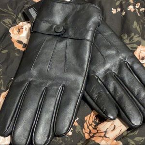 Black Leather Gloves